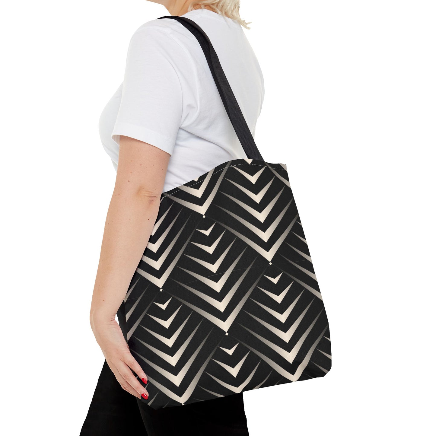 Chic Geometric Tote Bag, Stylish Everyday Bag, Reusable Shopping Tote, Eco-Friendly Gift, Fashion Accessory for All Occasions