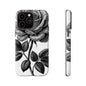 Elegant Floral Phone Case - Tough Cases, Black Rose Design, Floral Phone Cover, Stylish Phone Accessory, Gift for Her, Mother's Day