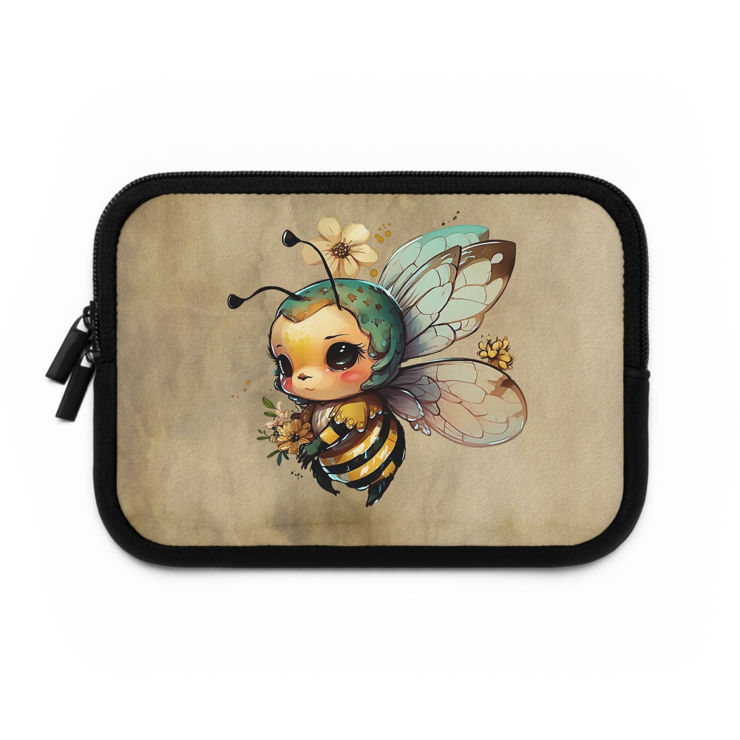 Cute Bee Laptop Sleeve, Laptop Case for Students, Creative Gadget Cover, Unique Gift for Nature Lovers, Floral Tech Accessory