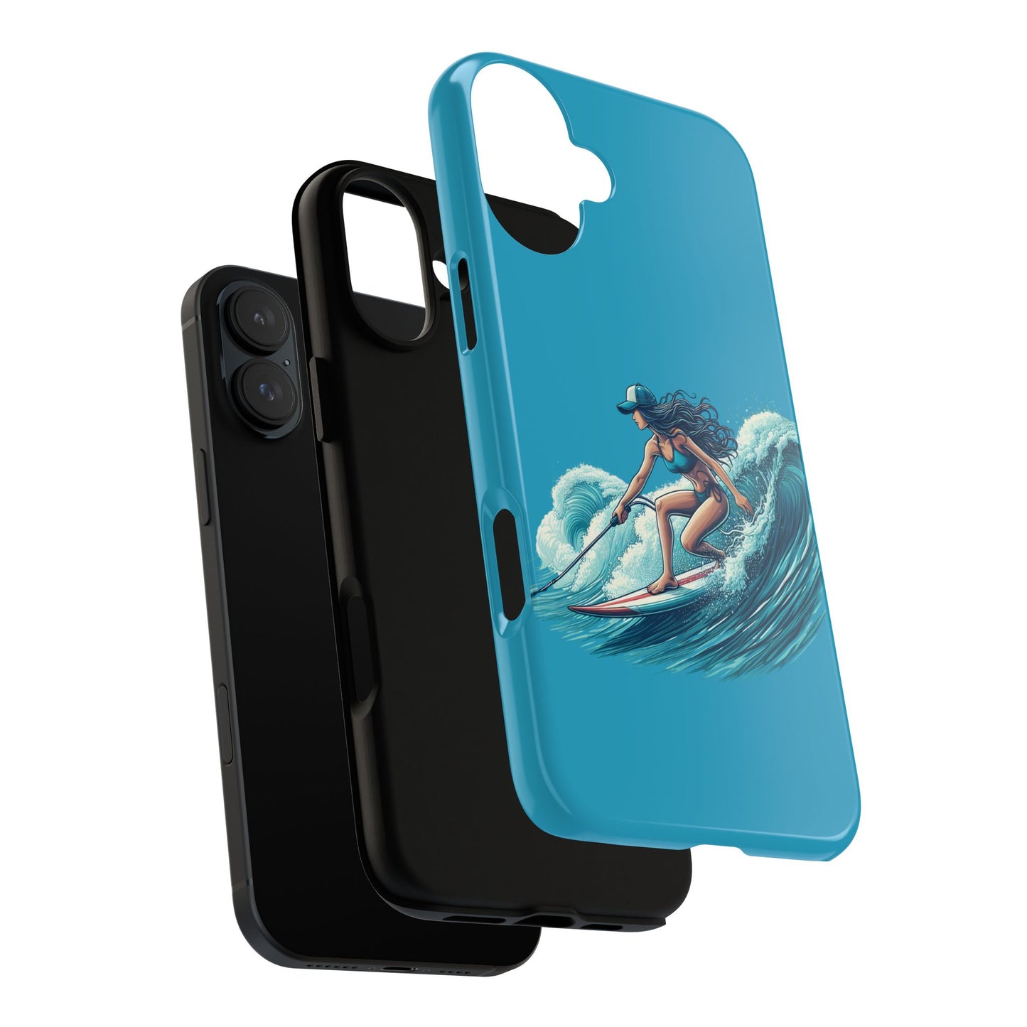 Surfing Phone Case, Coastal Vibes Phone Cover, Tough Cases for Beach Lovers, Ocean Art Phone Accessories, Summer Gift Idea