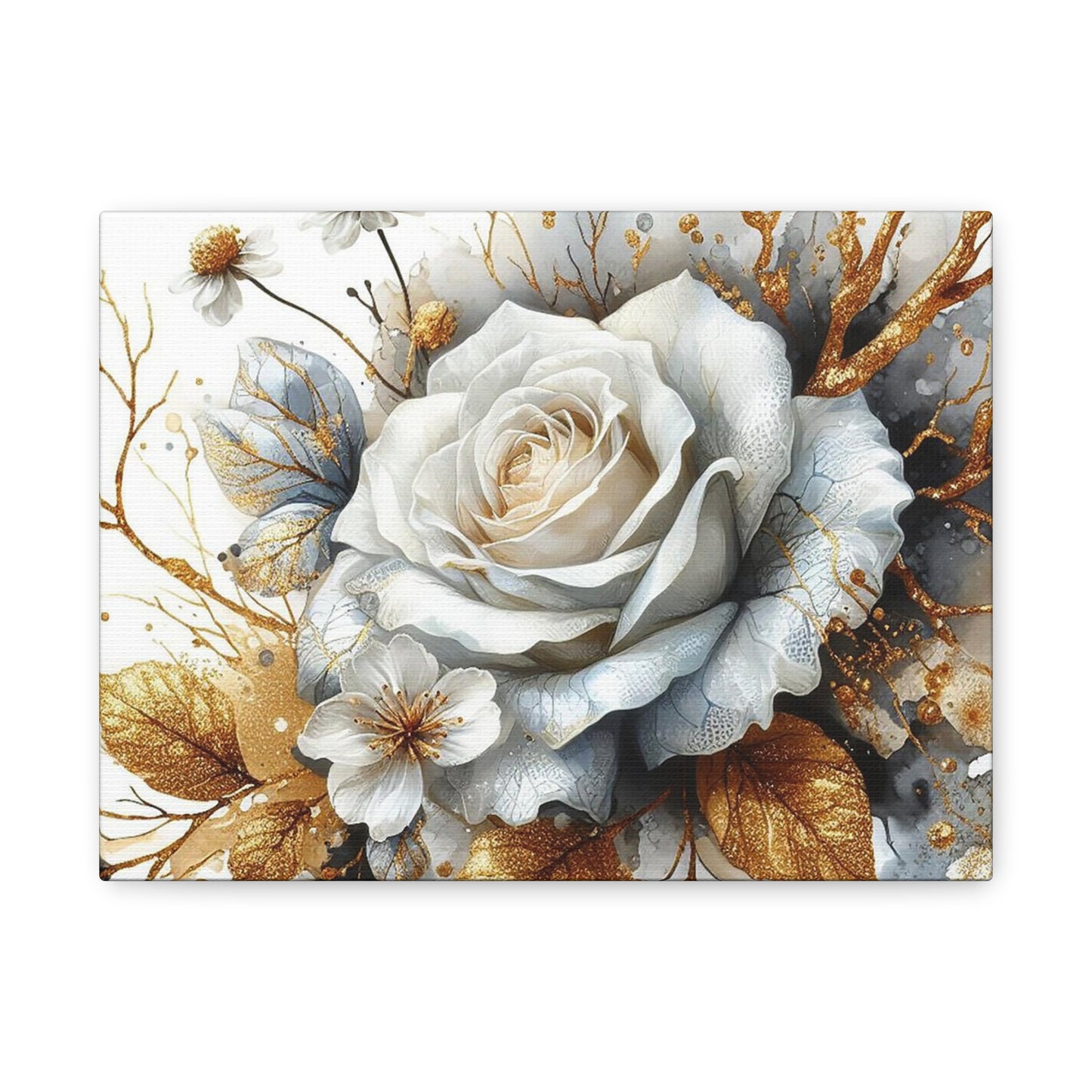 Matte Canvas, Stretched, 1.25" - Gold and Black