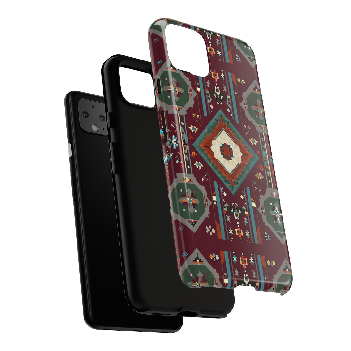 Tribal Pattern Phone Case - Boho Chic, Tough Durable Cover, Stylish Tech Accessory, Gift for Him/Her, Festival Essentials