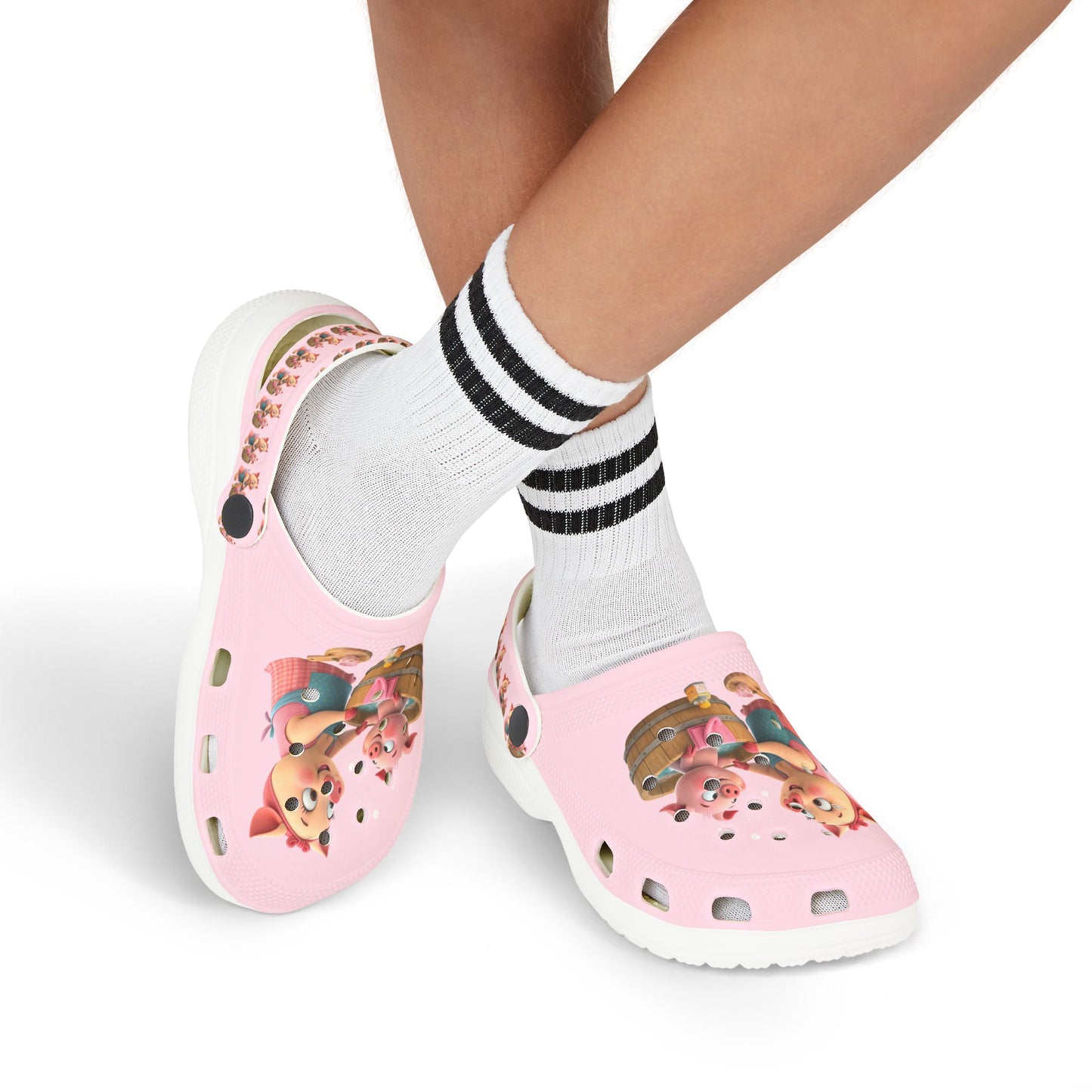 Kids Pink Piglet Clogs — Cute Farm Animal EVA Foam Shoes