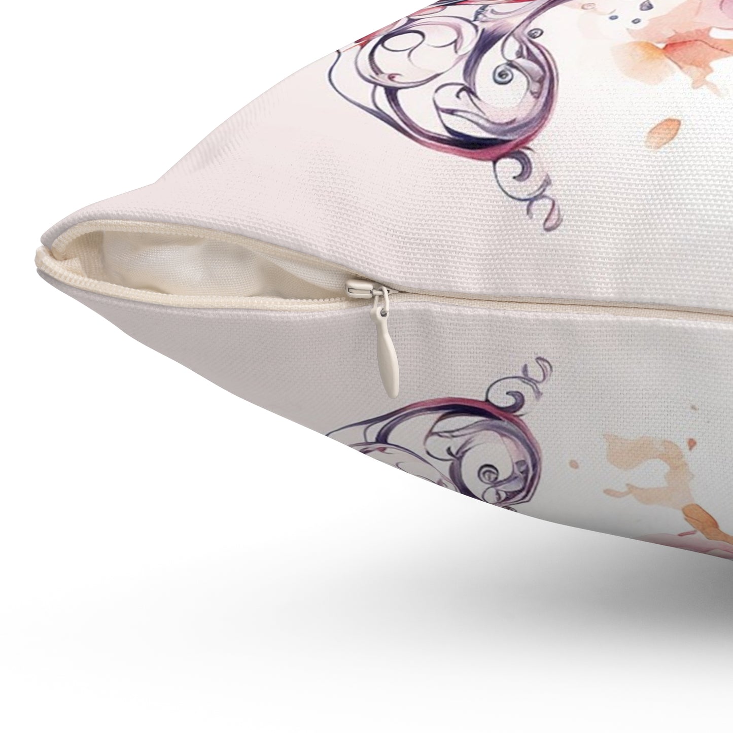 Butterfly Floral Square Pillow, Cozy Home Decor, Gift for Nature Lovers, Spring Decor, Butterfly Art Cushion