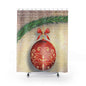 Festive Holiday Shower Curtain with Red Ornament and Pine Wreath, Christmas Bathroom Decor, Holiday Home Accessory, Gift Idea, [...]