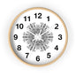 Mandala Wall Clock — Black & White Floral Boho Home Décor