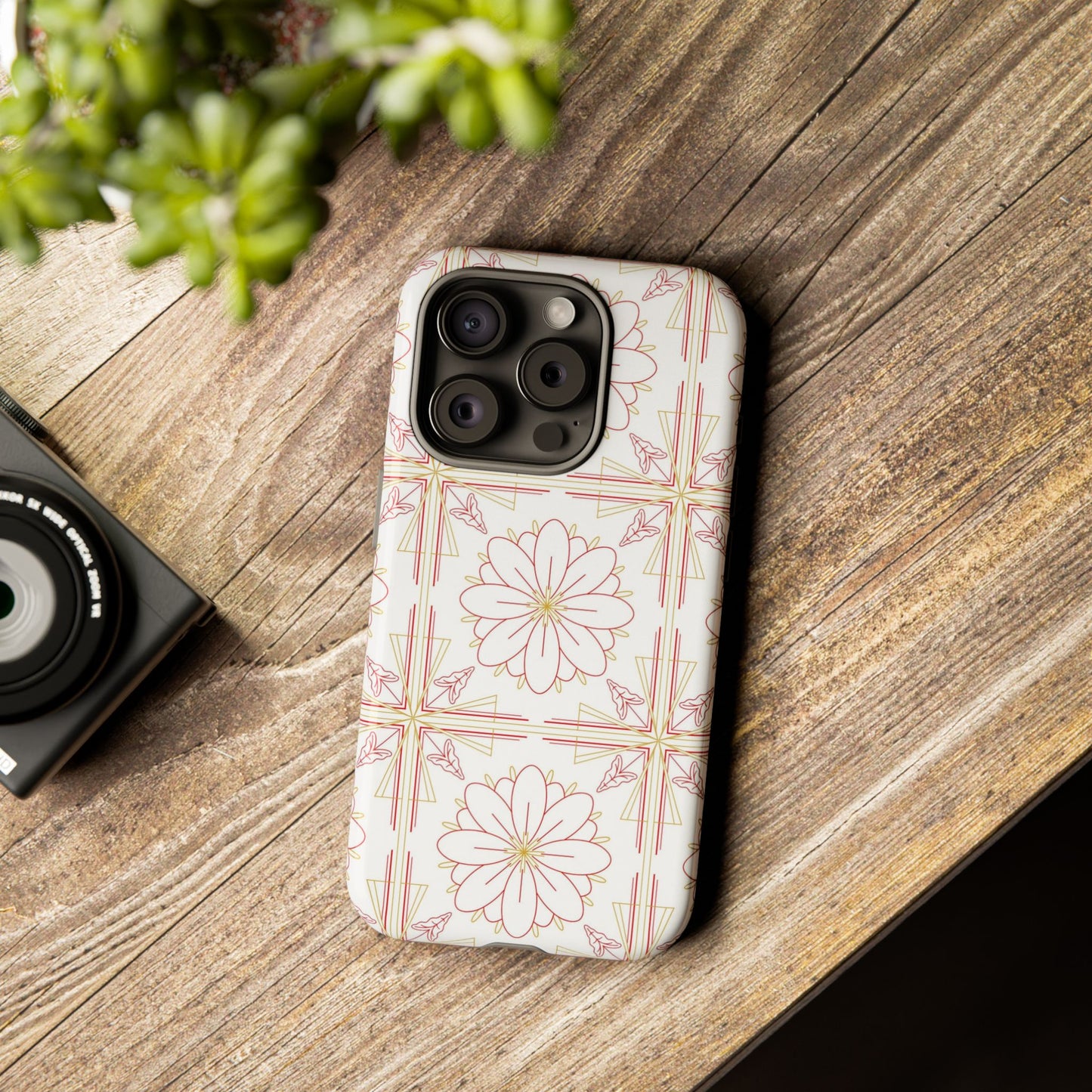 Floral Pattern Phone Case - Stylish Tough Case, Flower Design, Cute Mobile Cover, Phone Accessory, Gift for Her, Spring Style
