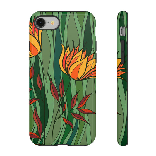 Vibrant Floral Phone Case, Nature-Inspired Tough Case, Eco-Friendly Cover, Unique Gift for Nature Lovers, Spring Decor