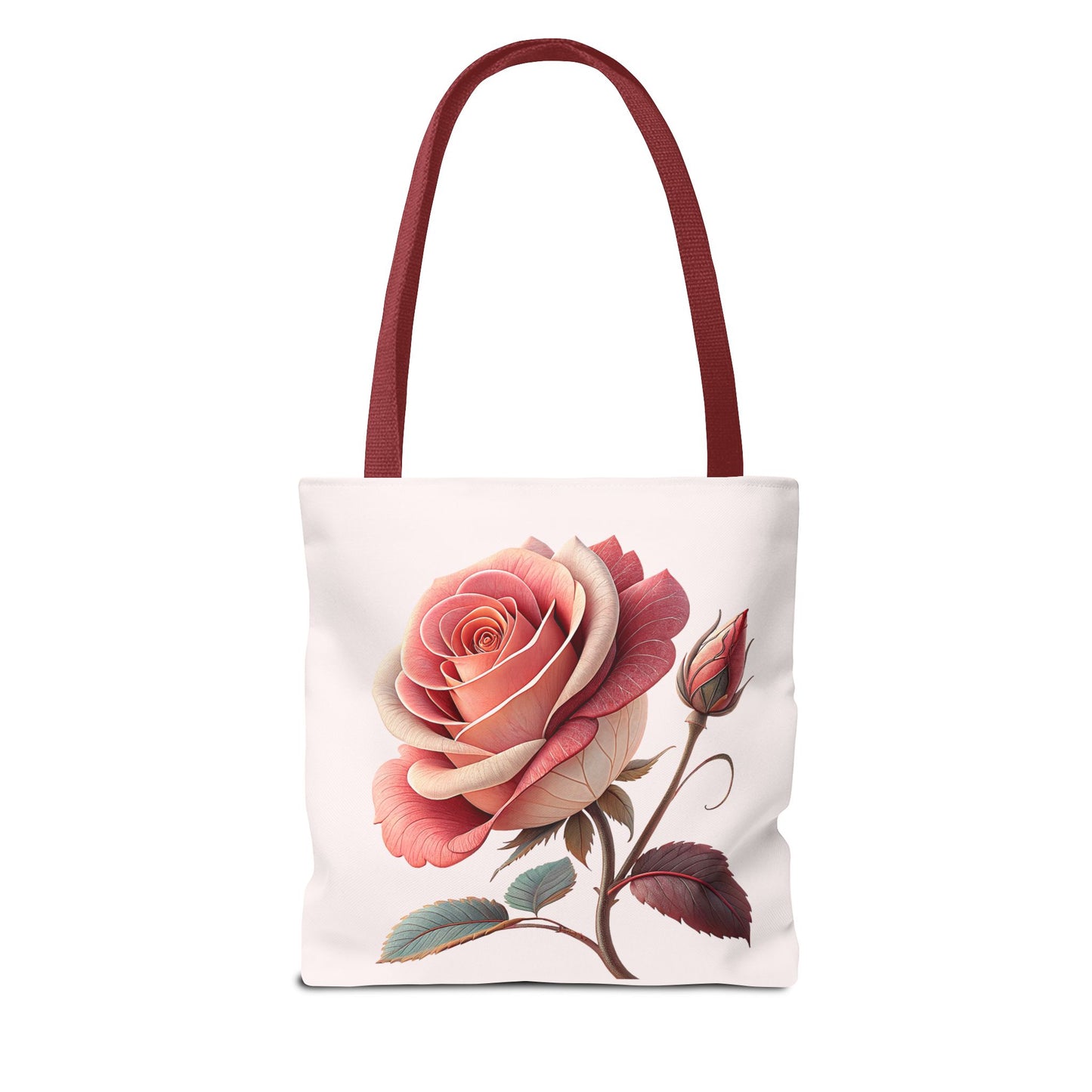 Romantic Floral Tote Bag, Rose Design, Chic Bag, Stylish Carryall, Perfect Gift for Her, Everyday Use, Eco-Friendly