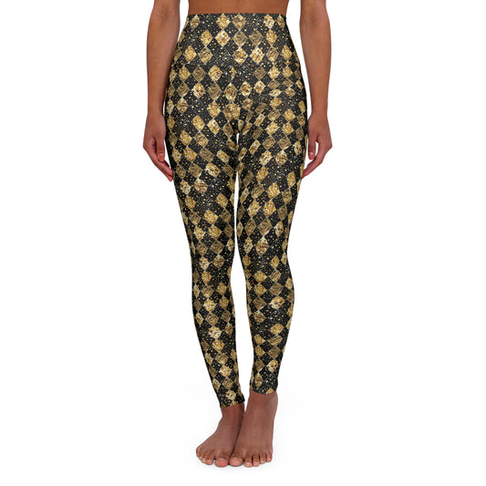 Chic High Waisted Yoga Leggings, Stylish Workout Pant