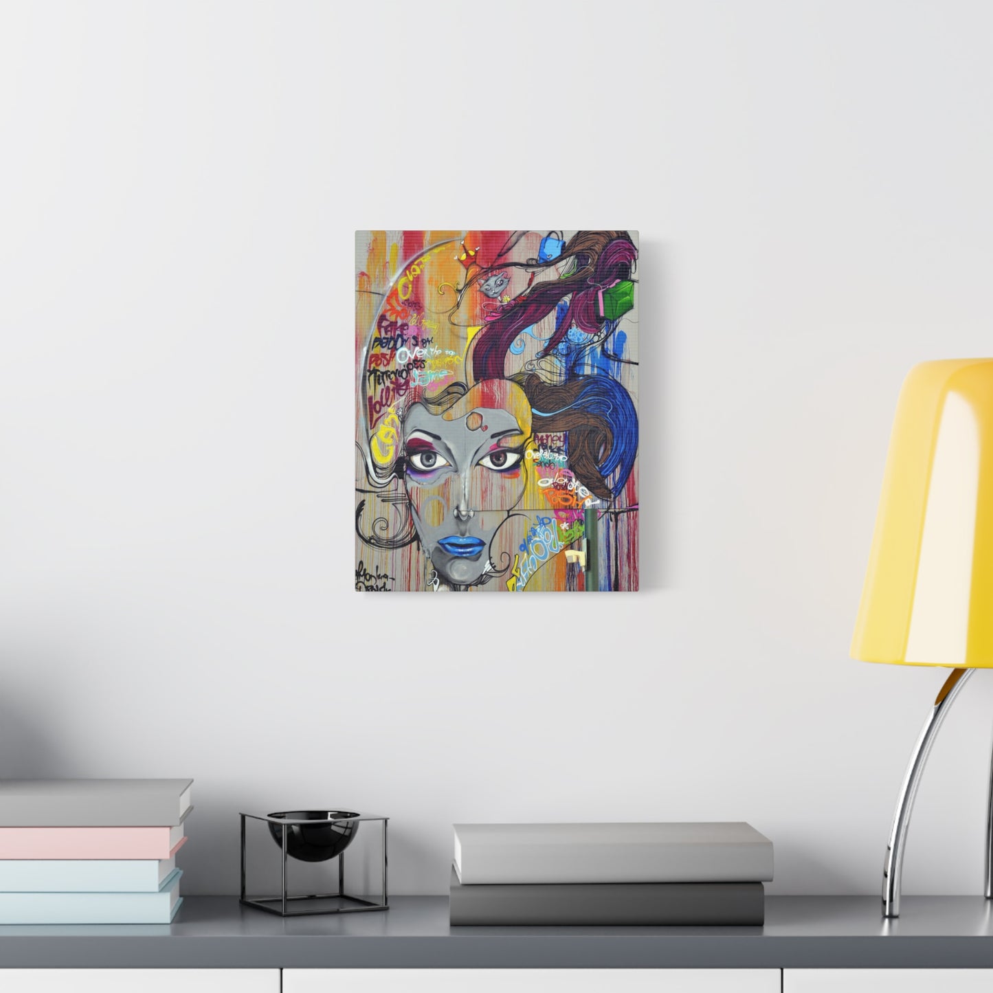 Colorful Graffiti Portrait Canvas