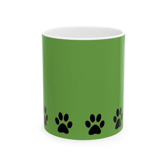 Paw Print Ceramic Mug - Ideal for Pet Lovers, Dog Owners, Animal Enthusiasts, Gift for Pet Birthdays, Cozy Coffee Moments, Kitchen Decor
