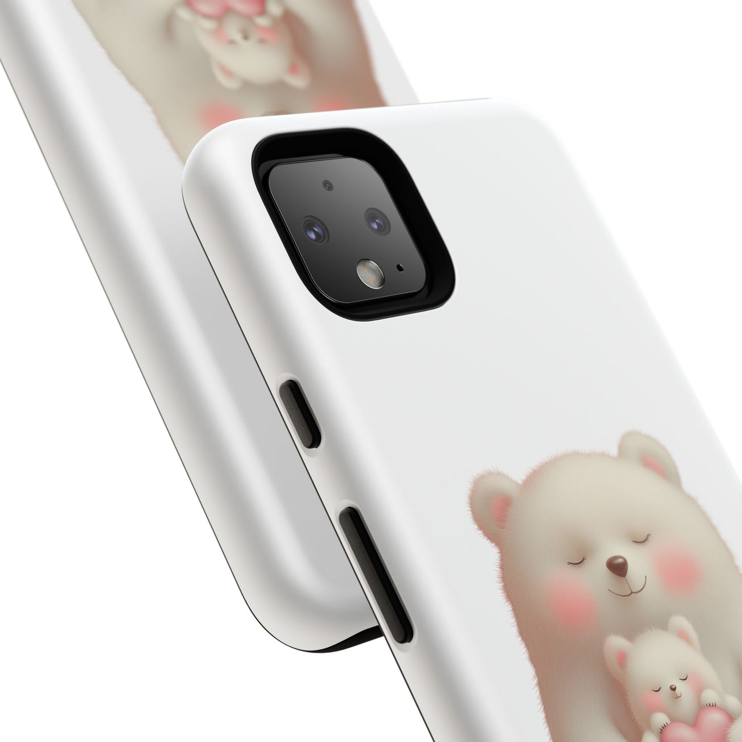 Cute Bear Phone Case, Tough Cases, Animal Lover Gift, Kids Accessories, Mother’s Day, Heartwarming Design