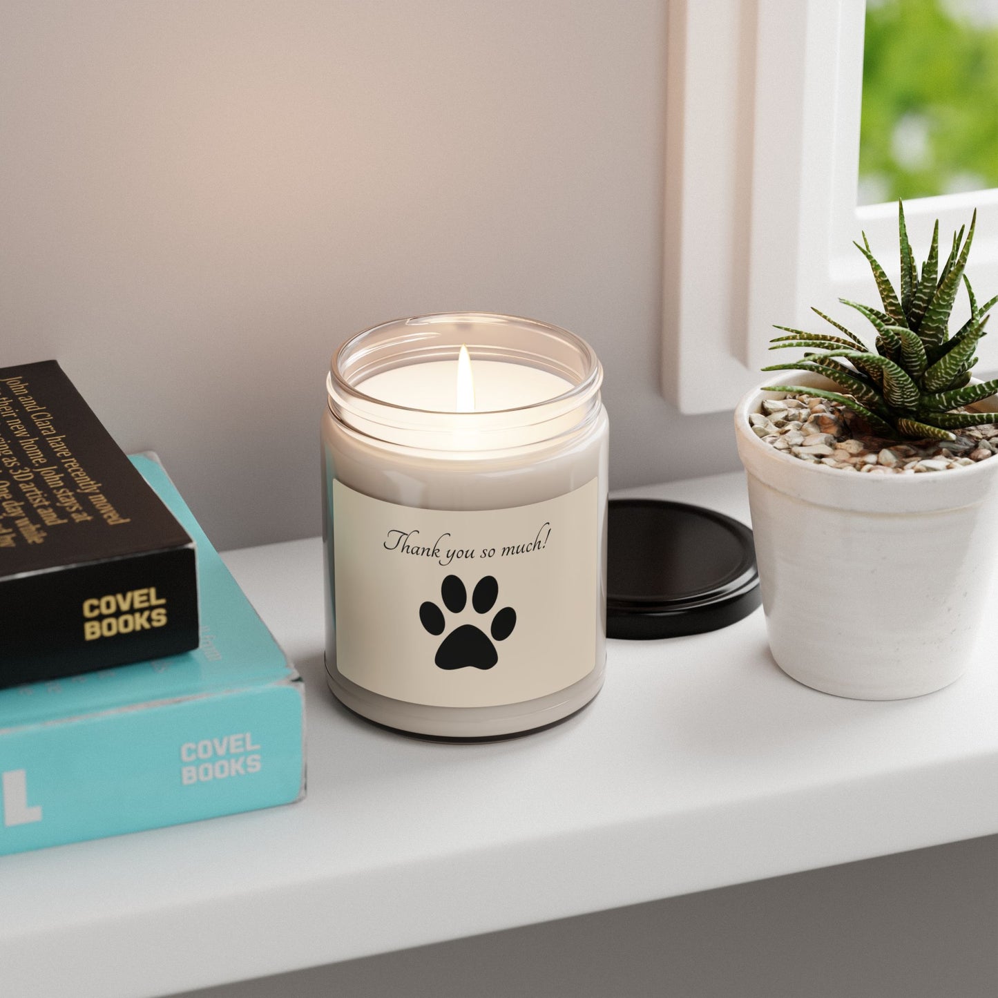 Soy Candle — "Thank You So Much" Paw Print (9 oz)