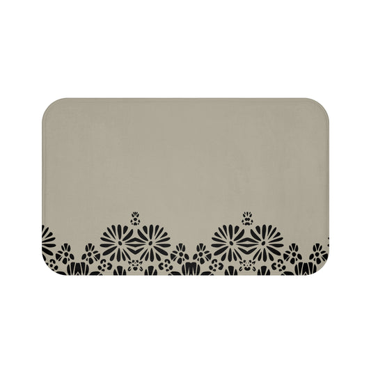 Floral Elegance Bath Mat - Chic Bathroom Decor, Home Spa Essentials, Gift for Her, Modern Design, Cozy Comfort