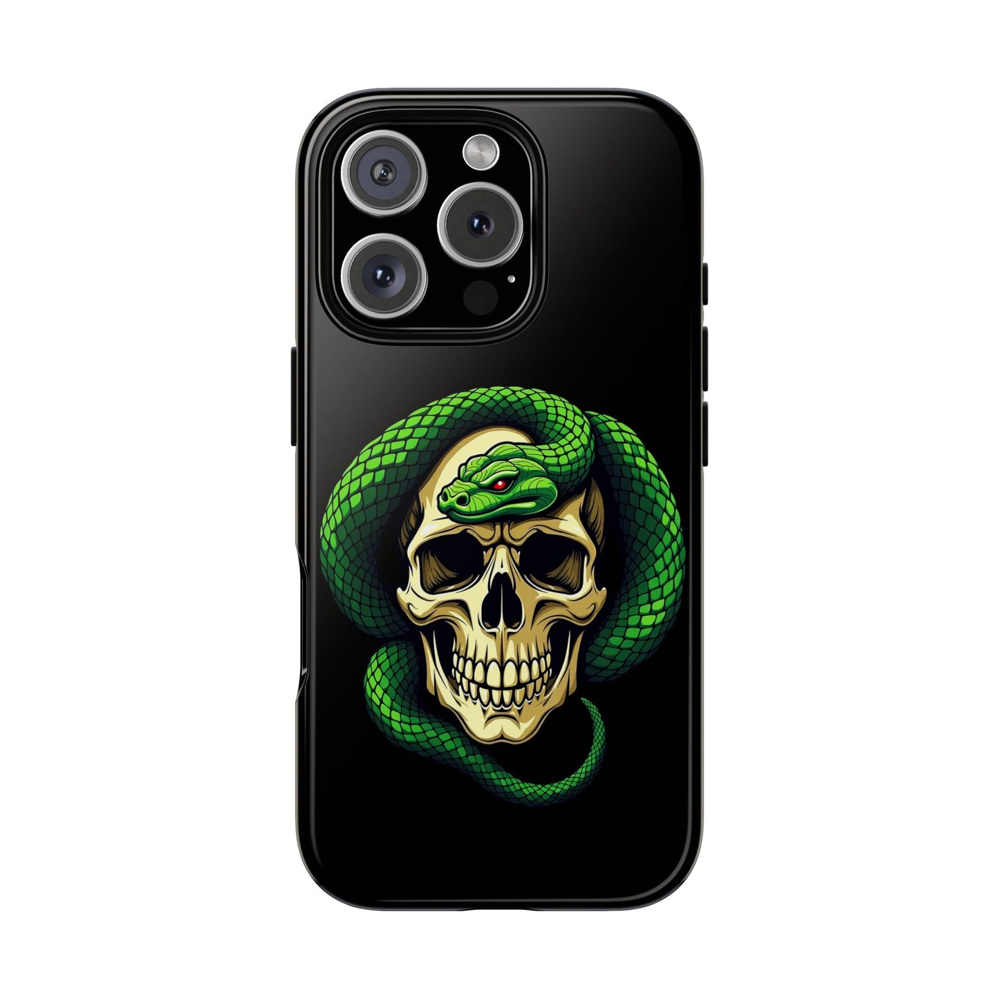 Skull & Snake Phone Case | Tough Cases, Protective Cover, Edgy Phone Accessories, Gothic Gift, Halloween Decor
