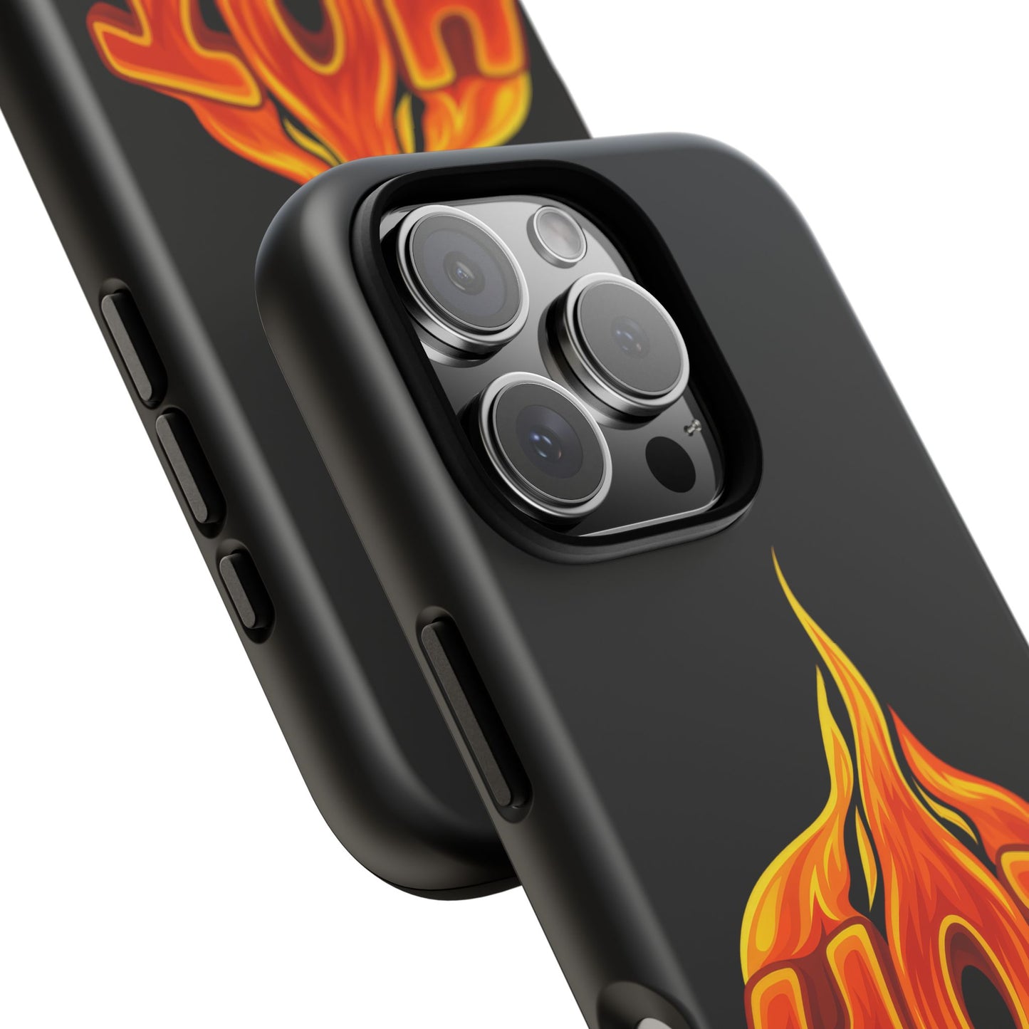 Stylish Phone Case, Hot Flames Design, Gift for Teens, Trendy Accessory, Protective Cover, Unique Phone Case