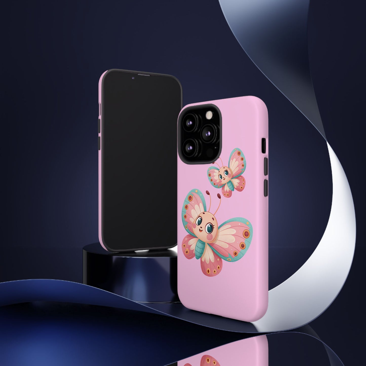 Cute Butterfly Phone Case, Tough Phone Cover, Girly Phone Accessory, Unique Gift for Her, Kids Phone Case, Floral Design Case