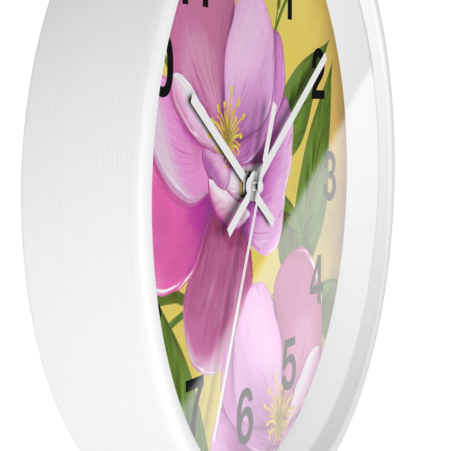 Floral Wall Clock, Boho Decor for Home, Functional Art, Gift for Her, Living Room Accent