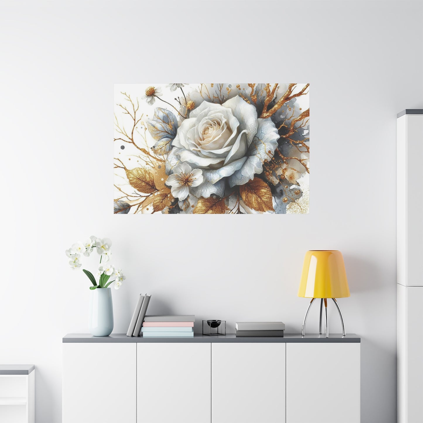 Matte Canvas, Stretched, 1.25" - Gold and Black