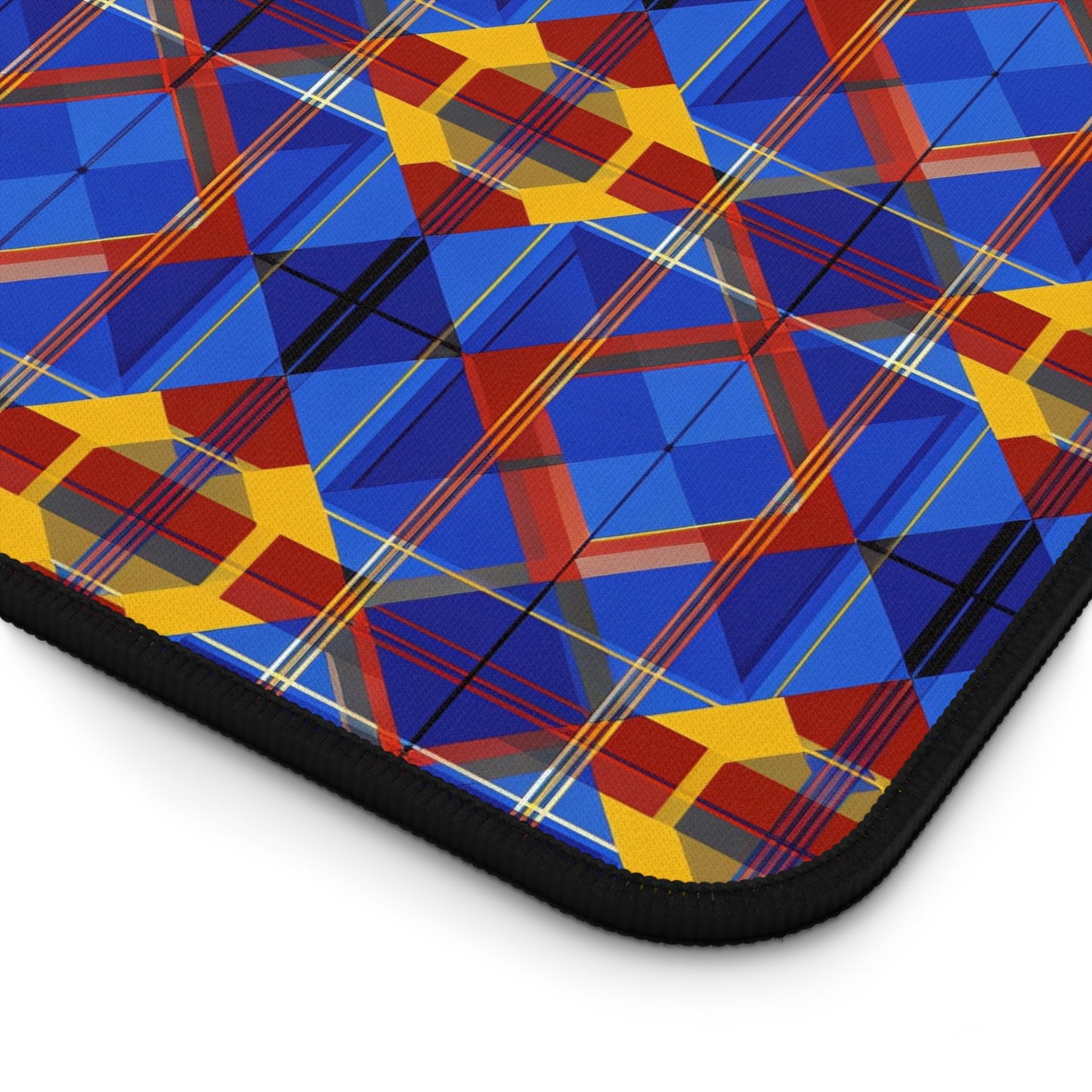 Colorful Geometric Desk Mat - Stylish Work & Gaming Surface