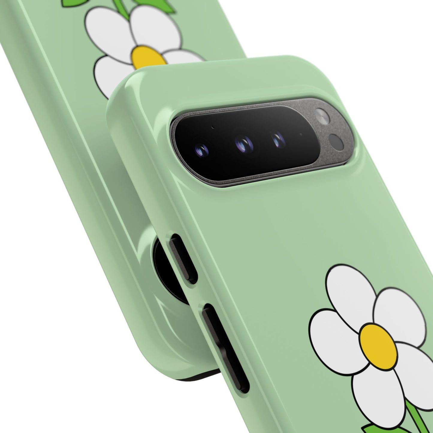 Floral Phone Case - Tough Cases for Nature Lovers, Cute Green Flower Design, iPhone Cover, Gift for Her, Spring Accessories