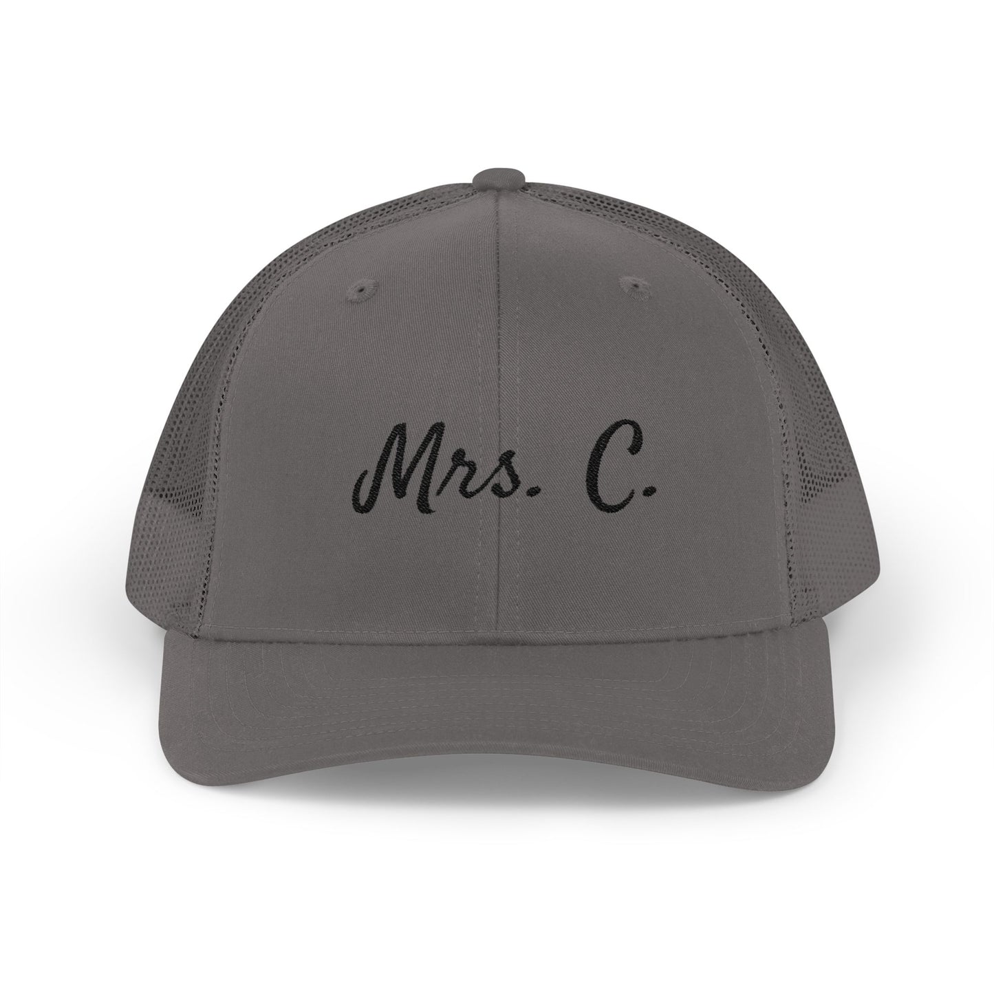 Mrs. C. Snapback Trucker Cap for Newlyweds, Wedding Gift, Bride Hat, Personalized Cap, Casual Style Accessories