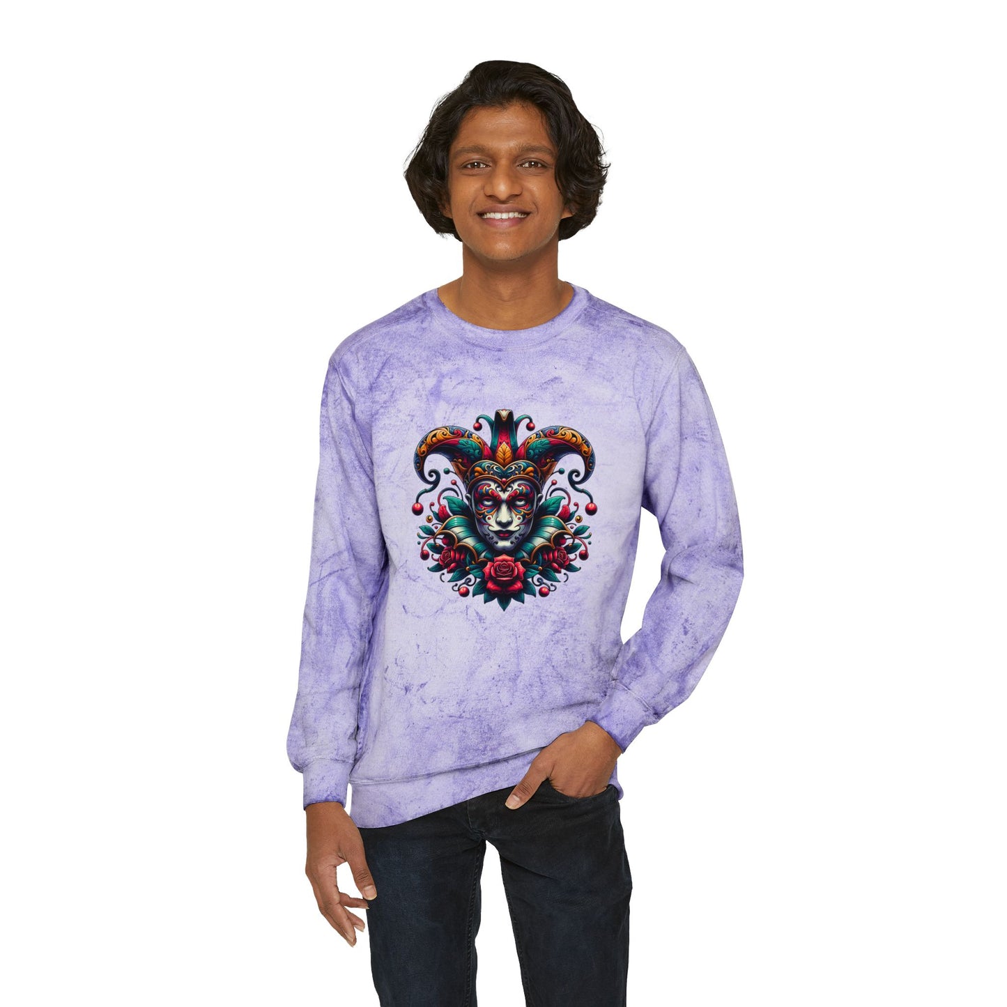 Vibrant Art-Inspired Unisex Sweatshirt, Colorful Crewneck