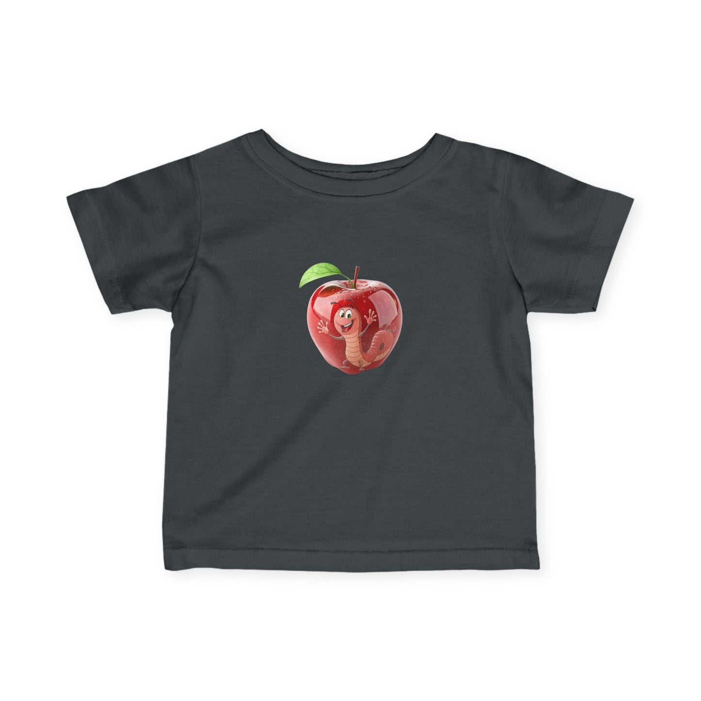 Cute Apple Mouse Infant Tee, Baby Shower Gift, Toddler T-Shirt, Kids Fruit Shirt, Spring Outfit, Playful Everyday Wear