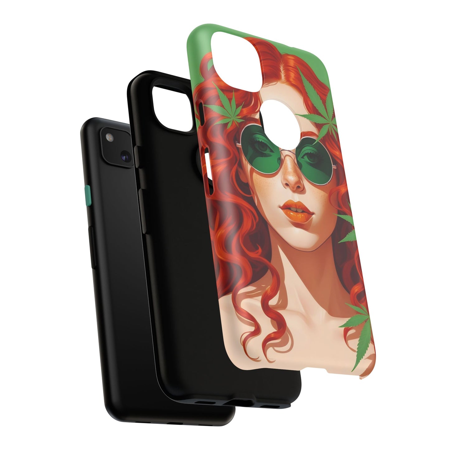Vibrant Phone Case with Retro Greenery Design, Trendy Case for Casual Look, Gift for Her, Summer Vibes, Unique Phone Accessory