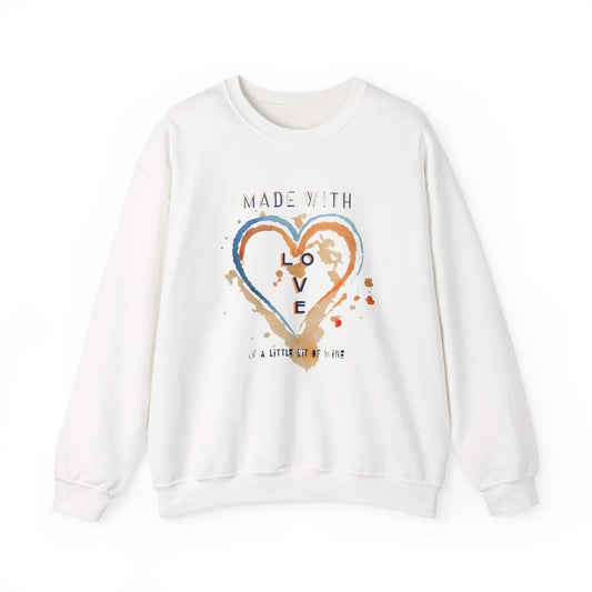 Made with Love Sweatshirt | Cozy Unisex Crewneck | Gift for Everyone | Perfect for Valentine’s Day, Birthdays, or Casual Wear