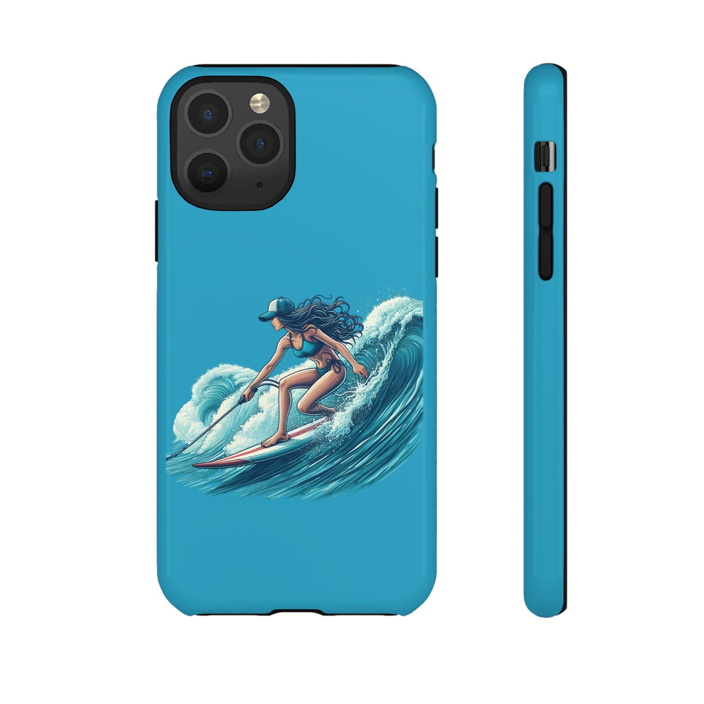 Surfing Phone Case, Coastal Vibes Phone Cover, Tough Cases for Beach Lovers, Ocean Art Phone Accessories, Summer Gift Idea