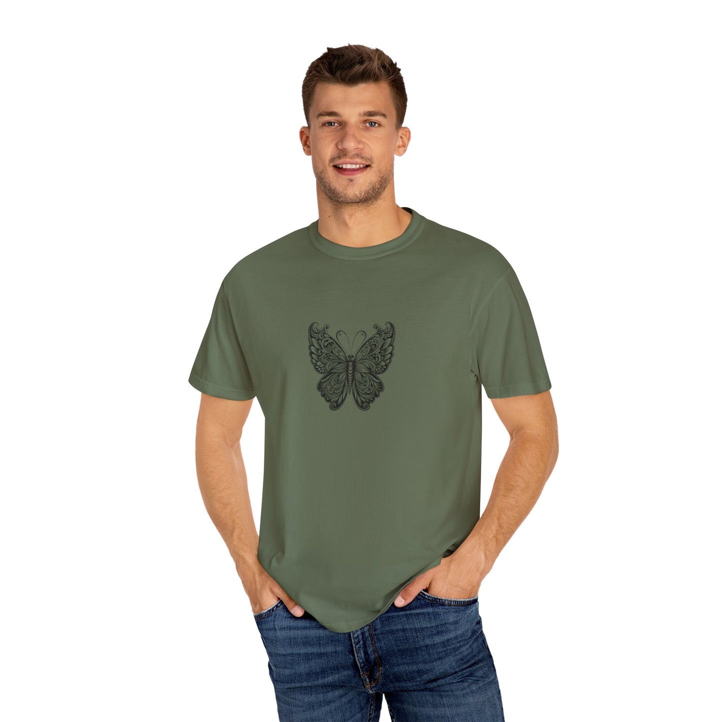 Bohemian Butterfly T-shirt, Unisex Clothing, Nature Inspired Tee, Gift for Her, Casual Wear, Summer Fashion