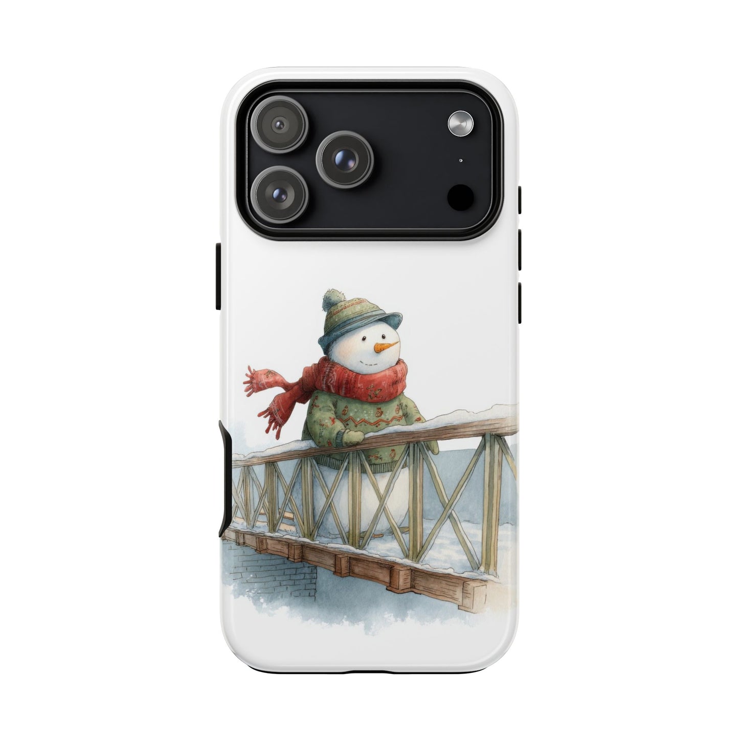 Snowman Phone Case – Winter Holiday Gift, Cute Snowman Design, Winter Accessories, Protective Phone Case, Unique Christmas Present