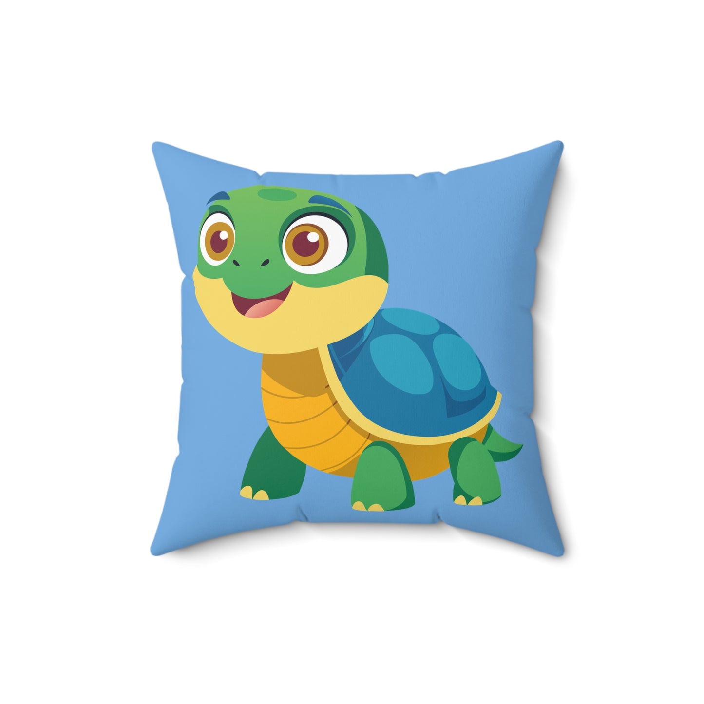 Turtle Plush Pillow, Kids Room Decor, Fun Turtle Cushion, Playful Animal Pillow,