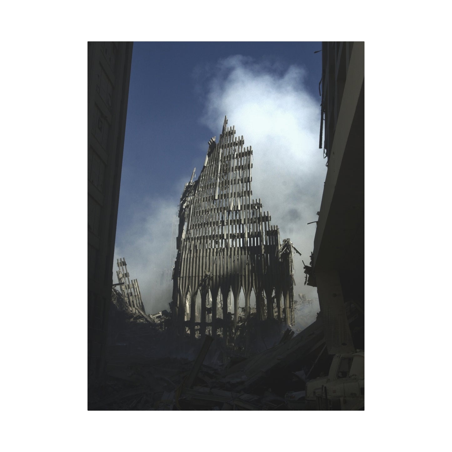 Matte Stretched Canvas - Ruined Cathedral Architectural Print