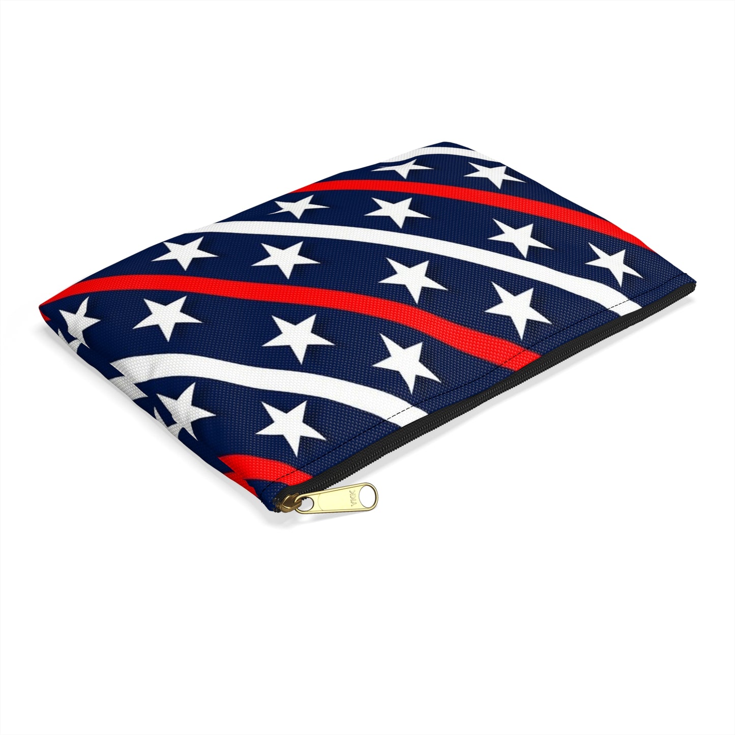 Patriotic Accessory Pouch  Starry Stripes, Cosmetic Bag, Travel Organizer, Gift for Independence Day, Summer Accessory