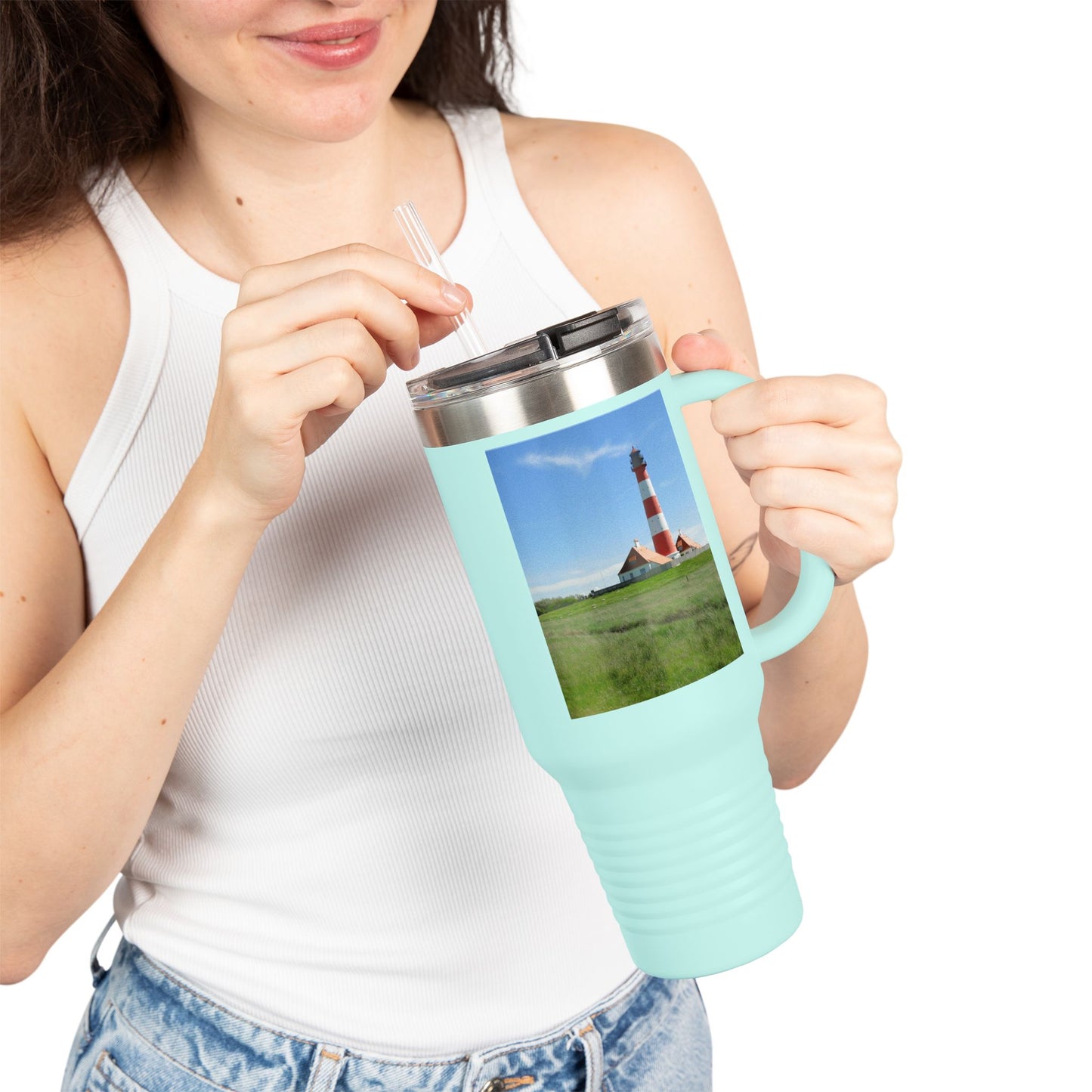 Scenic Insulated Travel Mug, 40oz | Perfect for Coffee Lovers, Outdoor Adventures, Travel Gifts, Eco-Friendly Sippers, Beach Days
