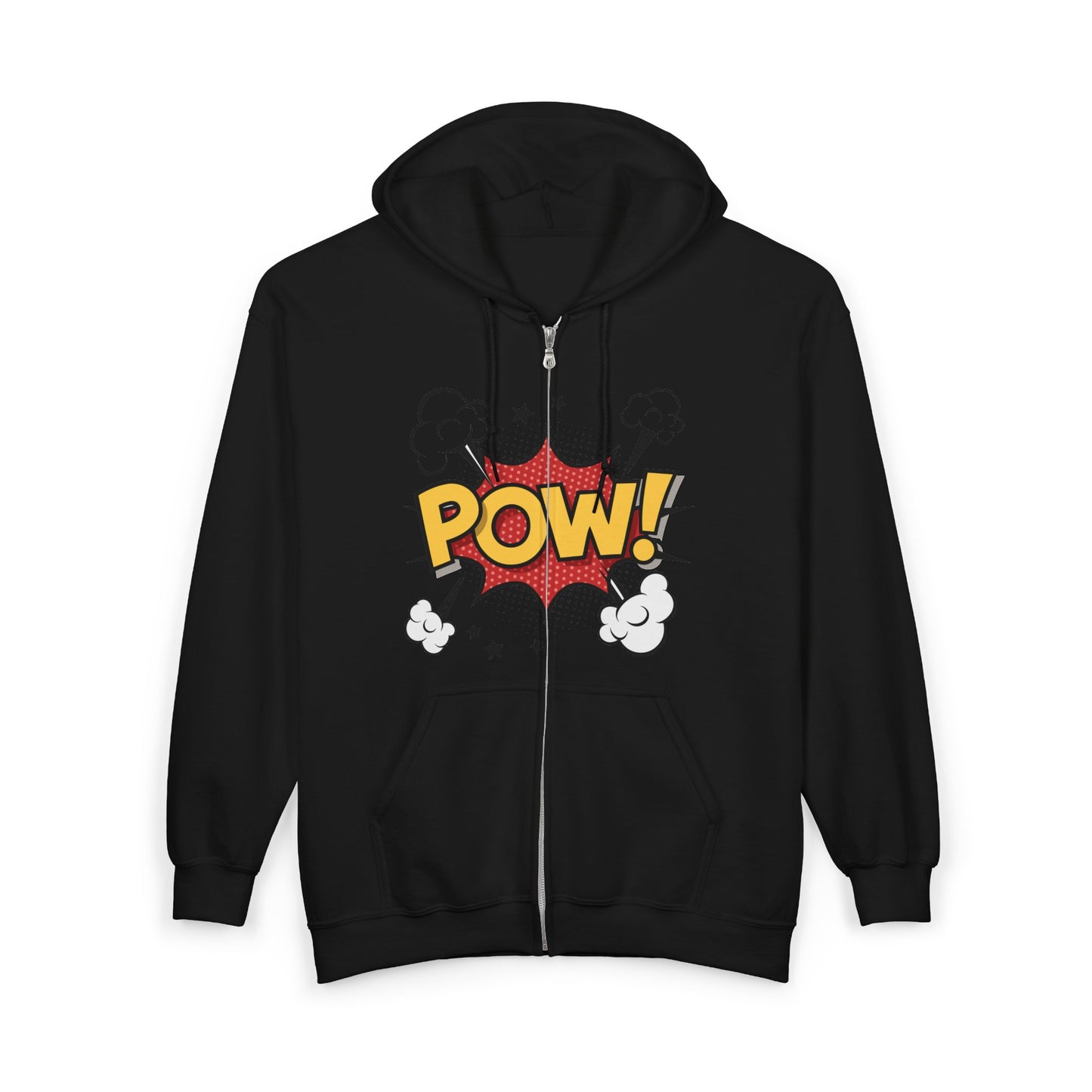 Comic Pop Art Zip-Up Hoodie - POW! Design