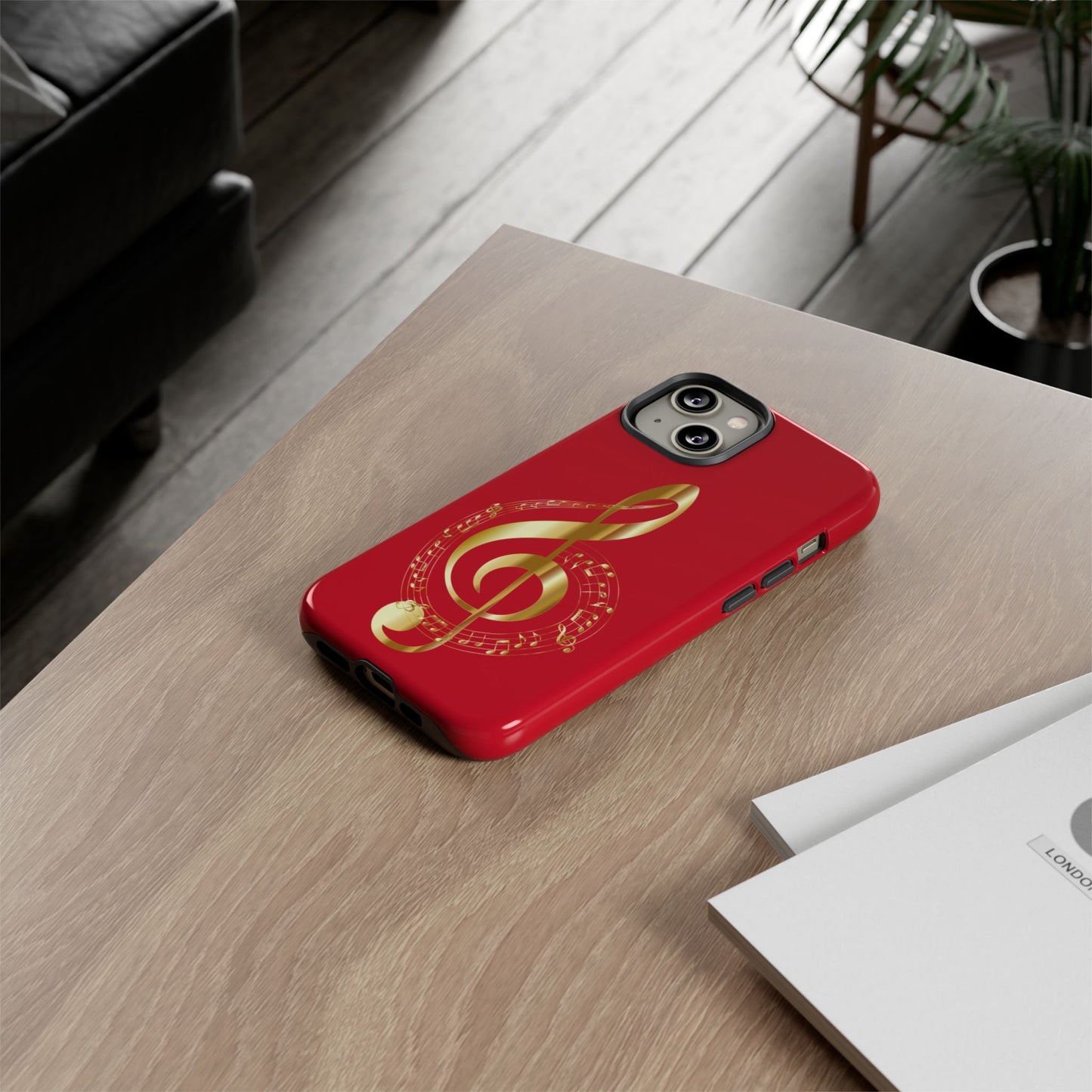 Tough Cases - Red Musical Note