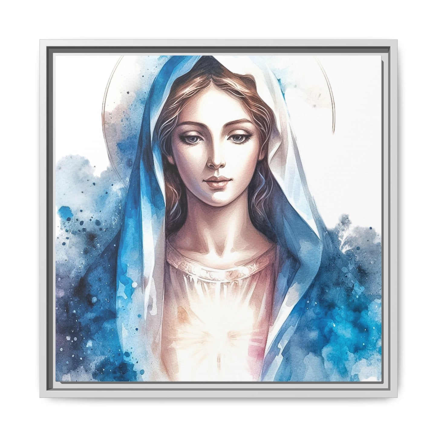 Framed Canvas Art Print, Spiritual Decor, Religious Artwork, Wall Decor, Gift for Faith, Elegant Home Decoration