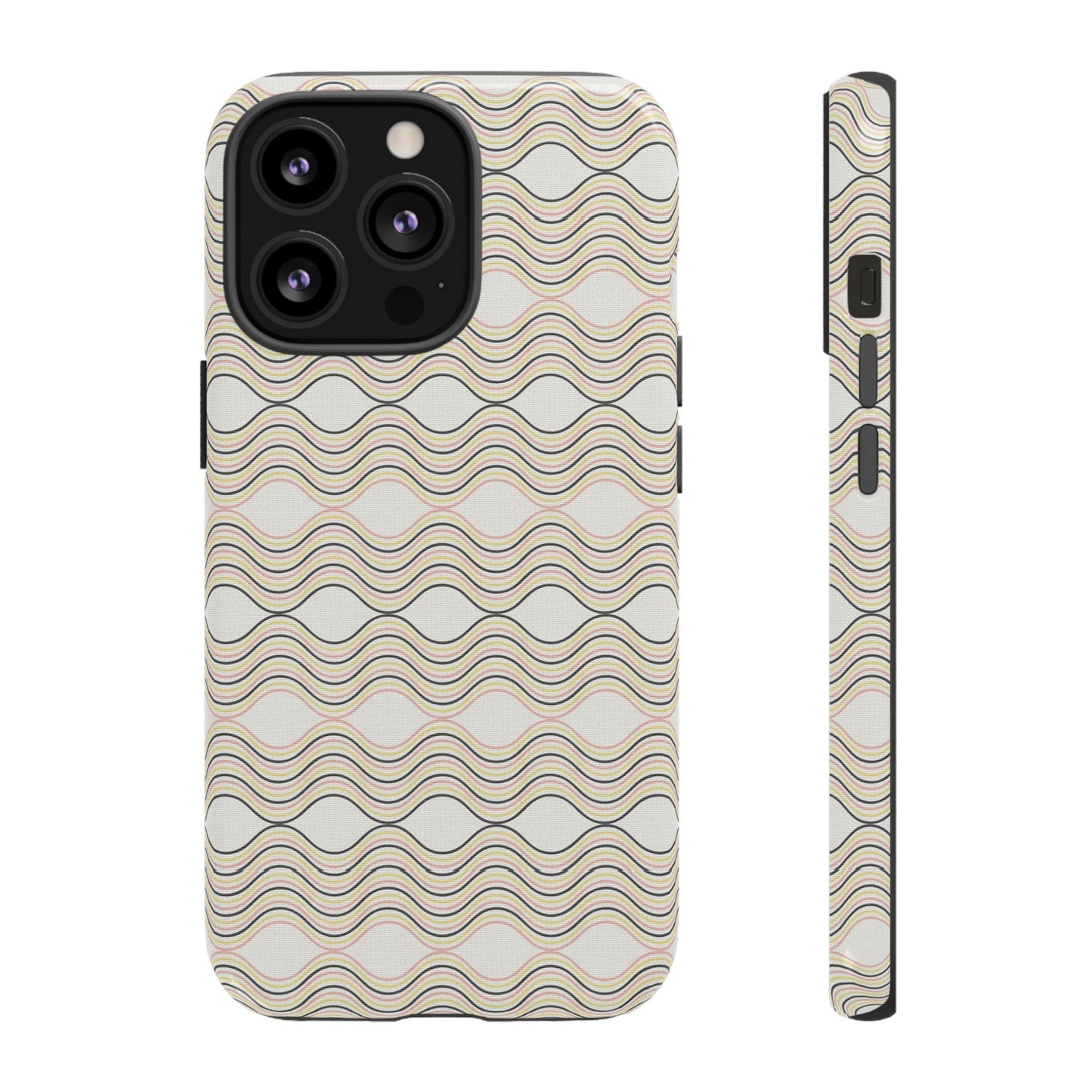 Stylish Phone Case for Tough Protection, Wavy Design, Chic Accessory, Gift for Her, Trendy Tech, Holiday Gift Idea