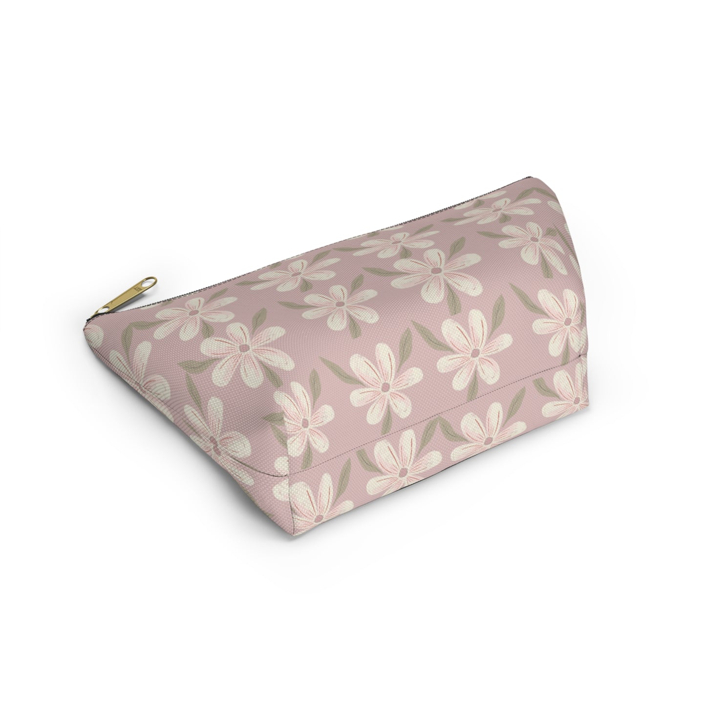 Floral Accessory Pouch, Makeup Bag, Travel Organizer, Gift for Her, Cosmetic Case, Pink Floral Design