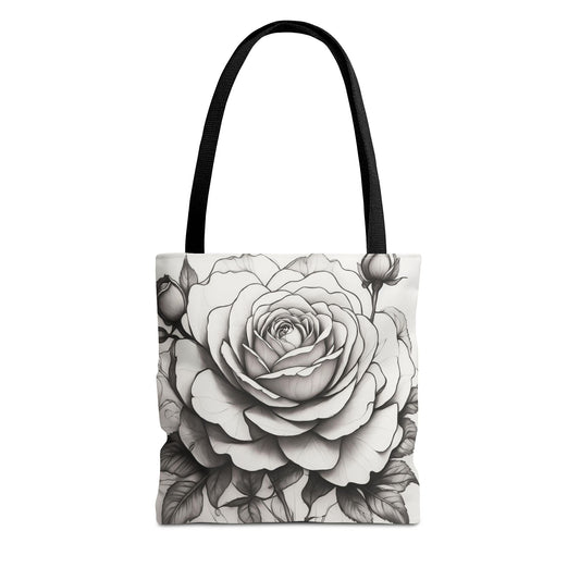 Elegant Floral Tote Bag, Garden Lover Gift, Shopping Bag, Art Print Tote, Mother's Day Gift, Eco-Friendly Canvas Bag