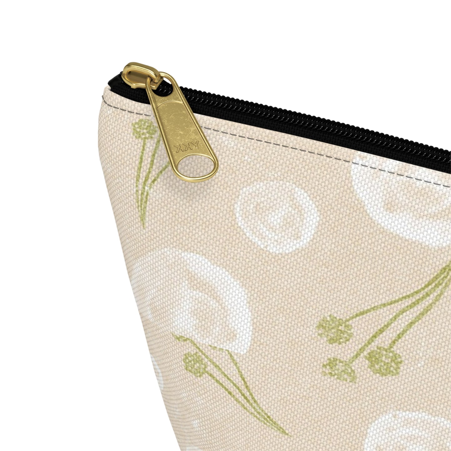 Floral Accessory Pouch, Makeup Bag, Travel Organizer, Gift for Her, Greenery Design, Cosmetic Case, Cute Storage