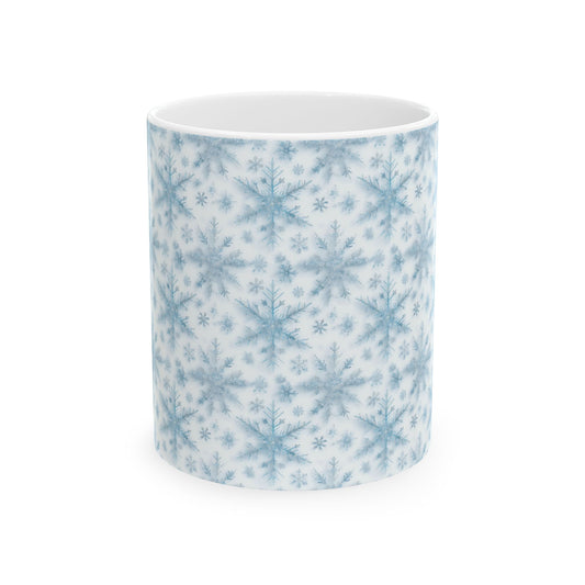 Winter Wonderland Ceramic Mug - Cozy Snowflake Design, Perfect for Hot Cocoa, Holiday Gifts, Home Decor, Winter Celebrations