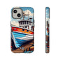 Colorful Fishing Boat Phone Case | Nautical Gift, Marine Design, Coastal Aesthetic, Summer Vibes, Sea Lover's Accessory