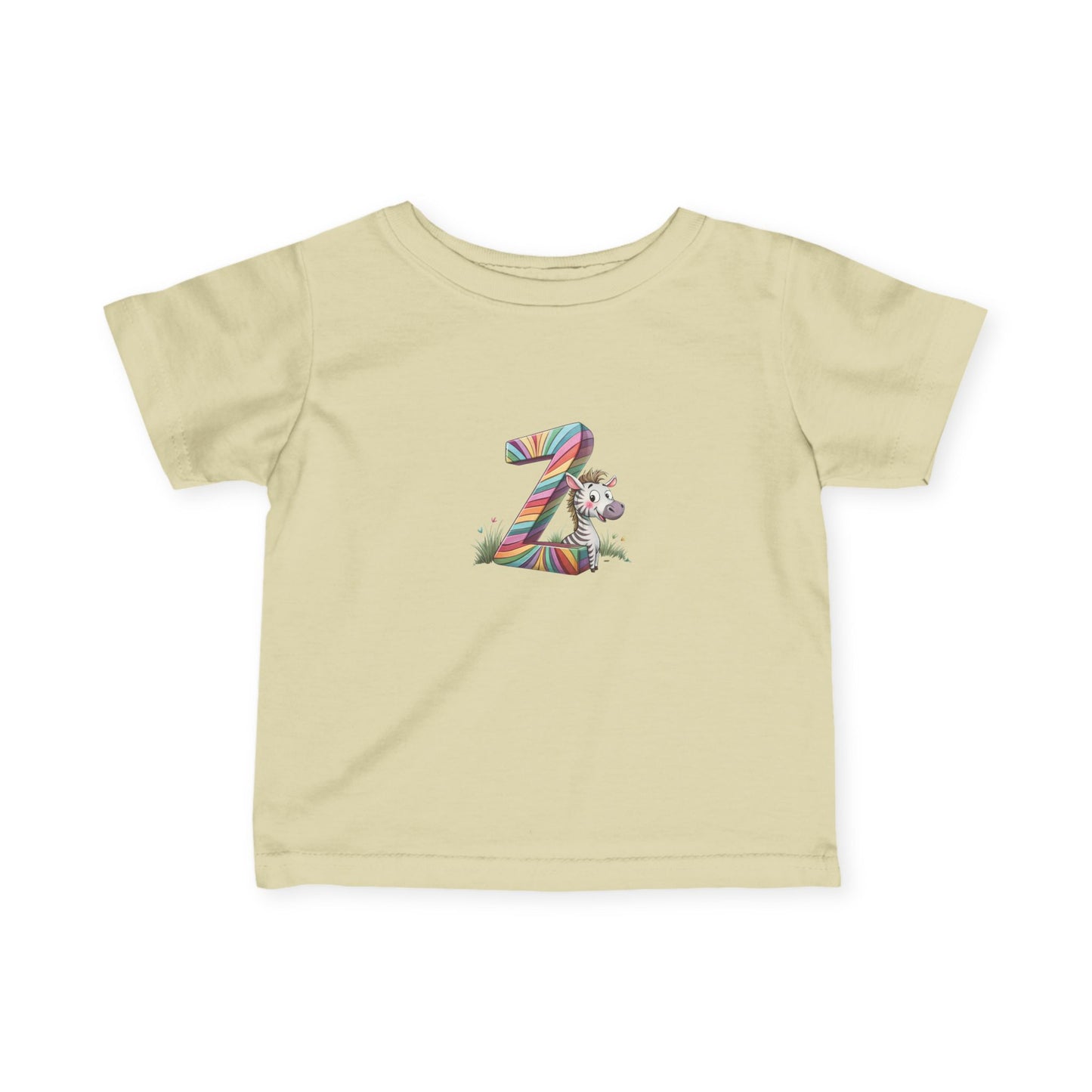 Colorful Number 2 Infant Tee, Cute Baby Shirt, Toddler Clothing, Birthday Outfit, Playful Kid’s Apparel