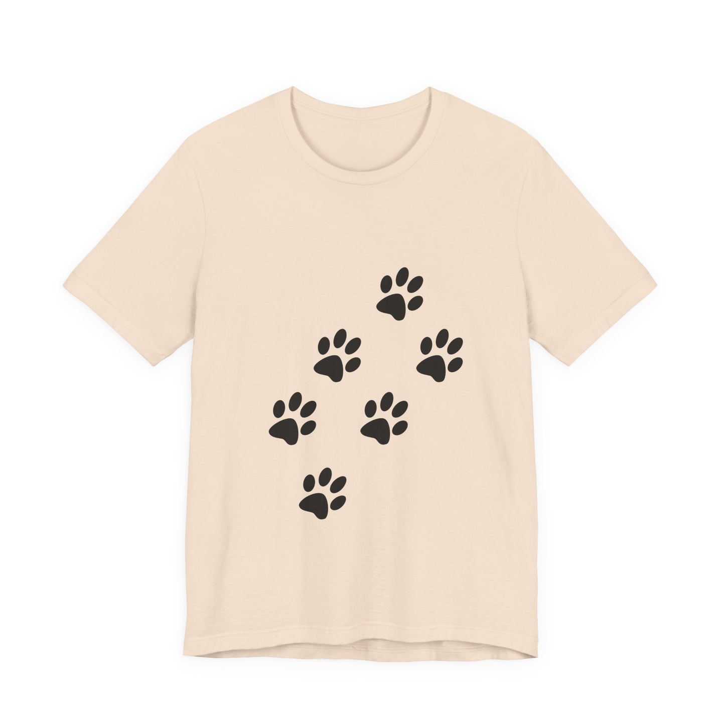 Paw Print Short Sleeve Tee | Unisex Animal Lover Shirt, Pet Owner Gift, Casual Wear, Gifts for Dog Lovers, Comfortable T-Shirt