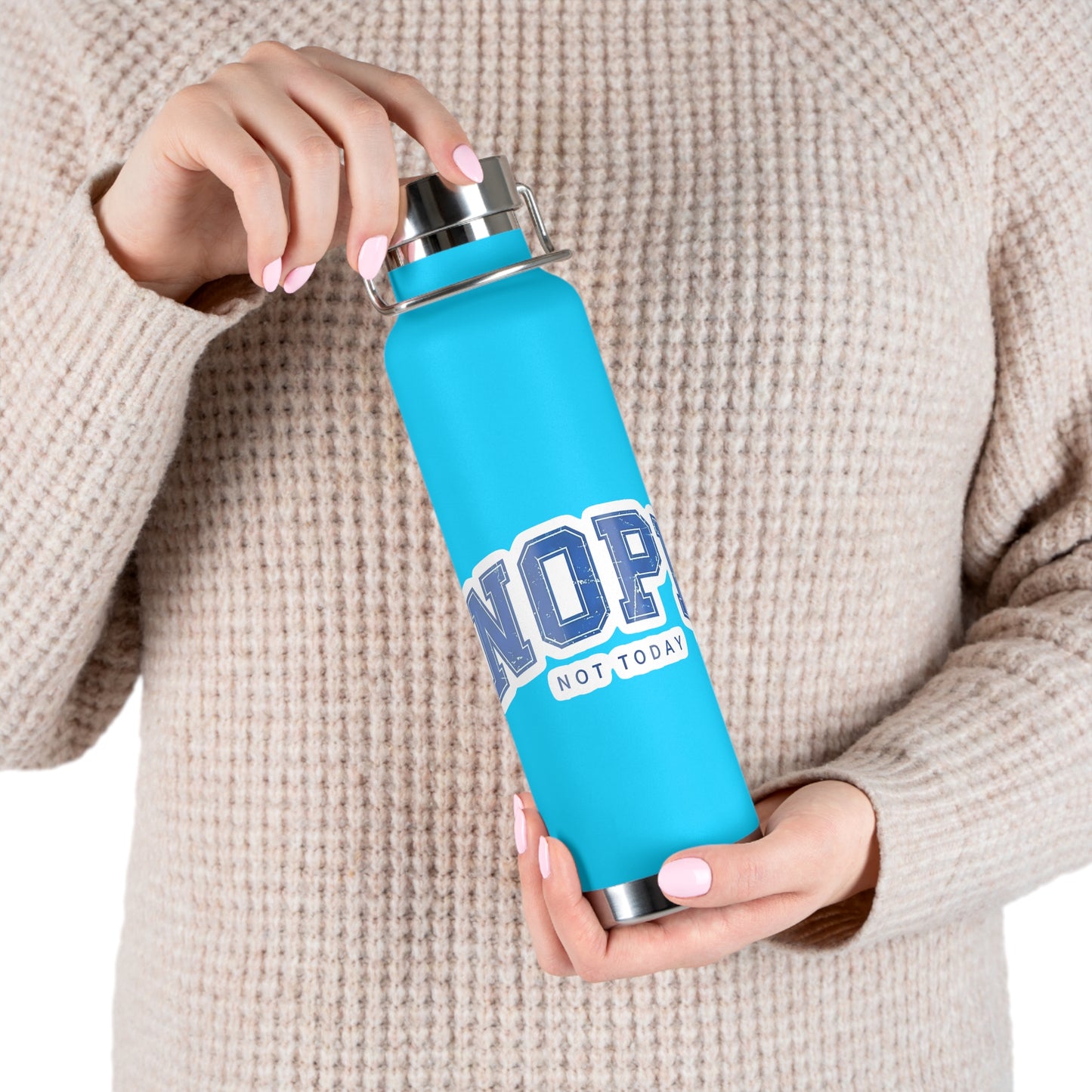 22oz Insulated Water Bottle — "NOPE (Not Today)" Retro Graphic